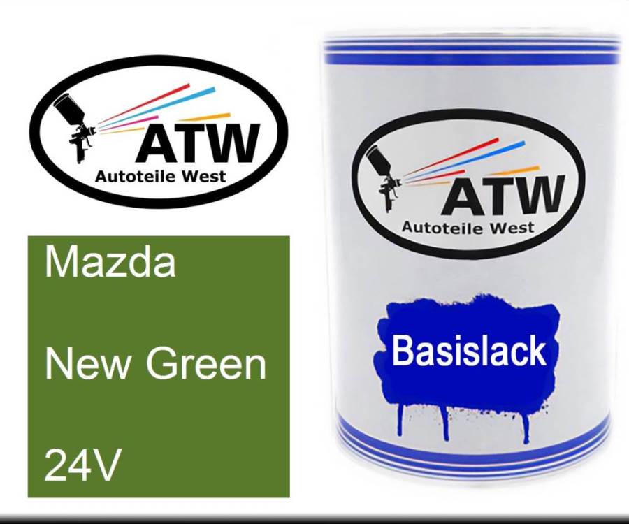 Mazda, New Green, 24V: 500ml Lackdose, von ATW Autoteile West.